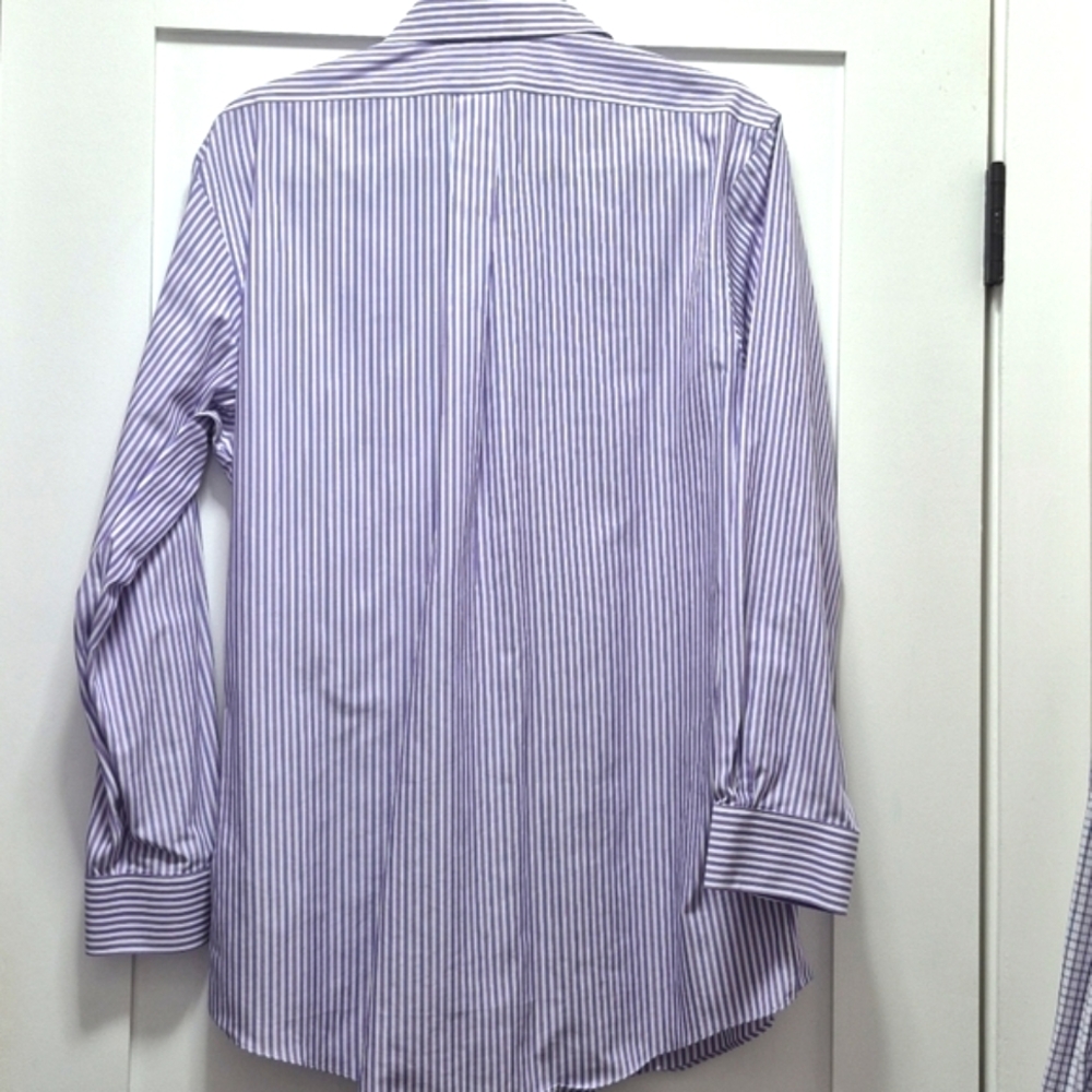 EUC Brooks Brothers Regent Dress Shirt 15.5 Purple Stripe. - Picture 6 of 7